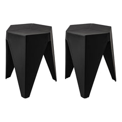 ArtissIn Set of 2 Puzzle Stool Plastic Stacking Stools Chair Outdoor Indoor Kitchen Dining Tristar Online