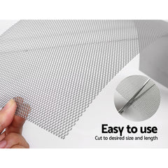 Gardeon Gutter Guard Aluminium Mesh 60M 100x20cm Silver Tristar Online