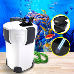 Aquarium External Canister Filter Aqua Fish Tank UV Light with Media Kit 1850L/H Tristar Online