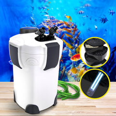 Aquarium External Canister Filter Aqua Fish Tank UV Light with Media Kit 2400L/H Tristar Online