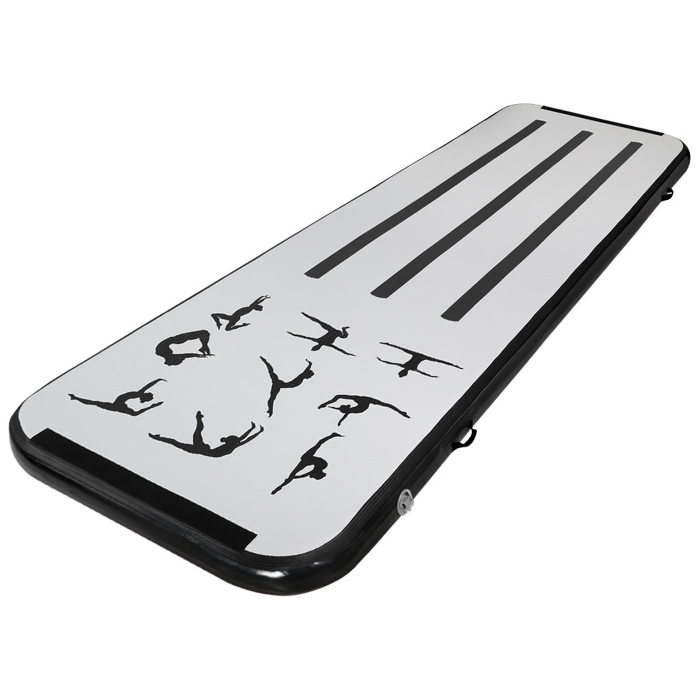 Everfit 3M Air Track Gymnastics Tumbling Mat Exercise Cheerleading Unique Black Tristar Online