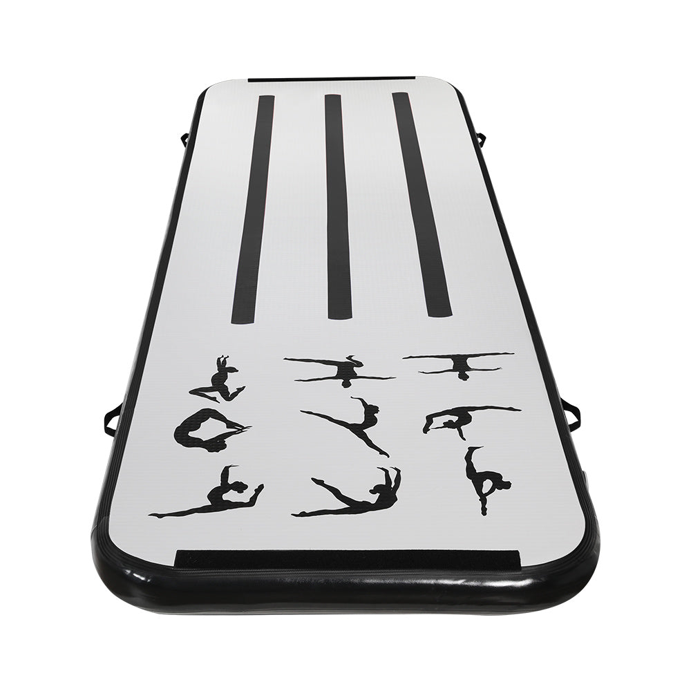 Everfit 3M Air Track Gymnastics Tumbling Mat Exercise Cheerleading Unique Black Tristar Online