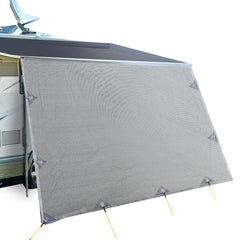 4.0M Caravan Privacy Screens 1.95m Roll Out Awning End Wall Side Sun Shade Tristar Online