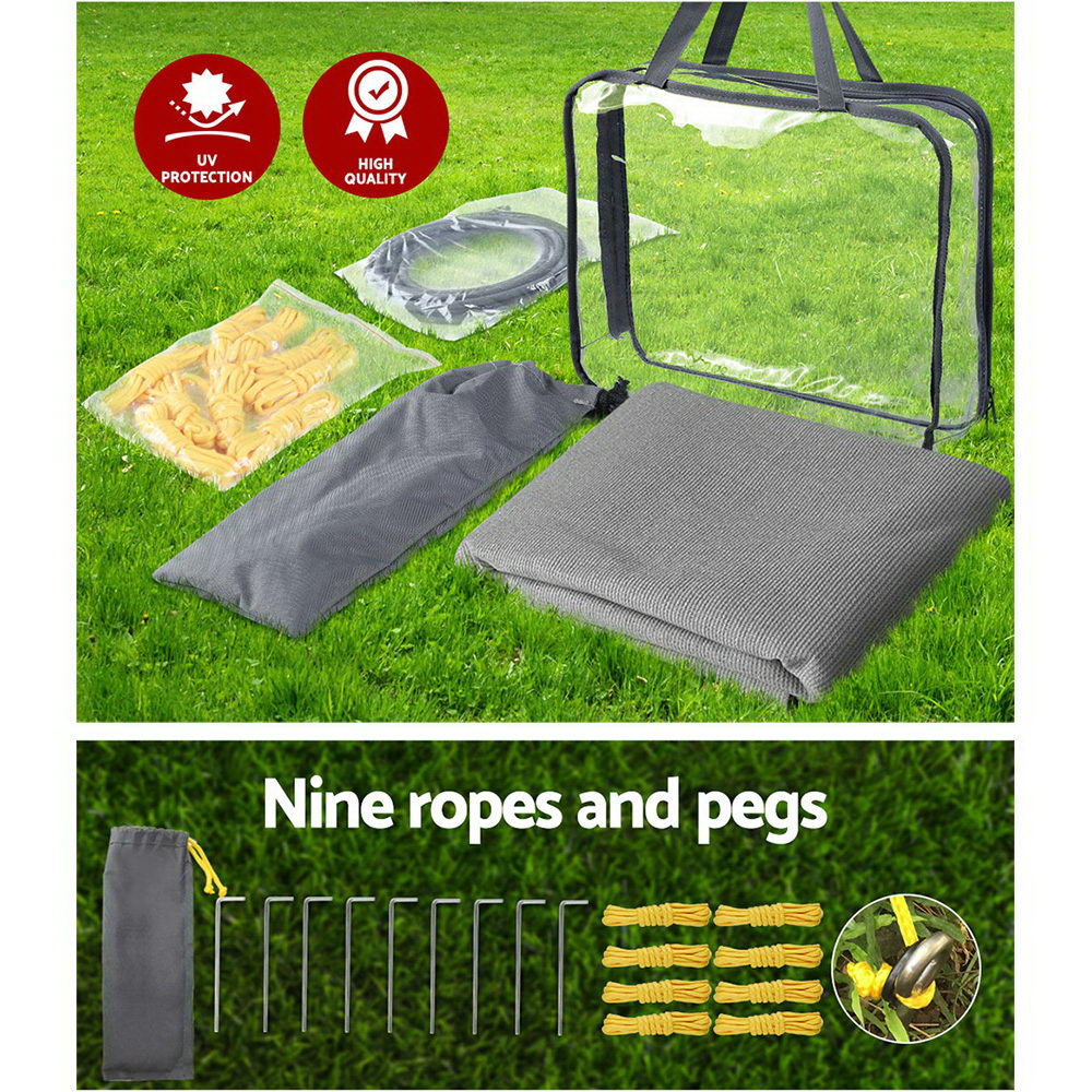 4.0M Caravan Privacy Screens 1.95m Roll Out Awning End Wall Side Sun Shade Tristar Online