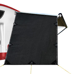 Black Caravan Privacy Screen 1.95 x 2.2M End Wall or Side Sun Shade Roll Out Tristar Online