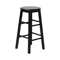 Artiss Set of 2 Beech Wood Backless Bar Stools - Black Tristar Online