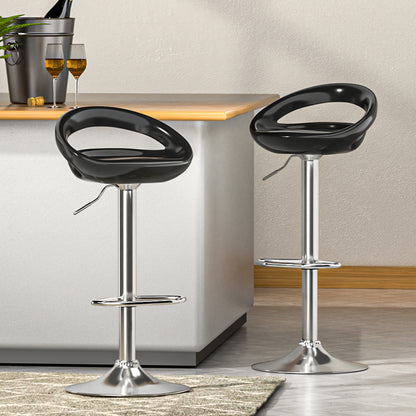 Artiss 2x Bar Stools Gas Lift Plastic Seat Black Tristar Online