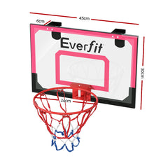 Everfit 23" Mini Basketball Hoop Backboard Door Wall Mounted Sports Kids Red Tristar Online