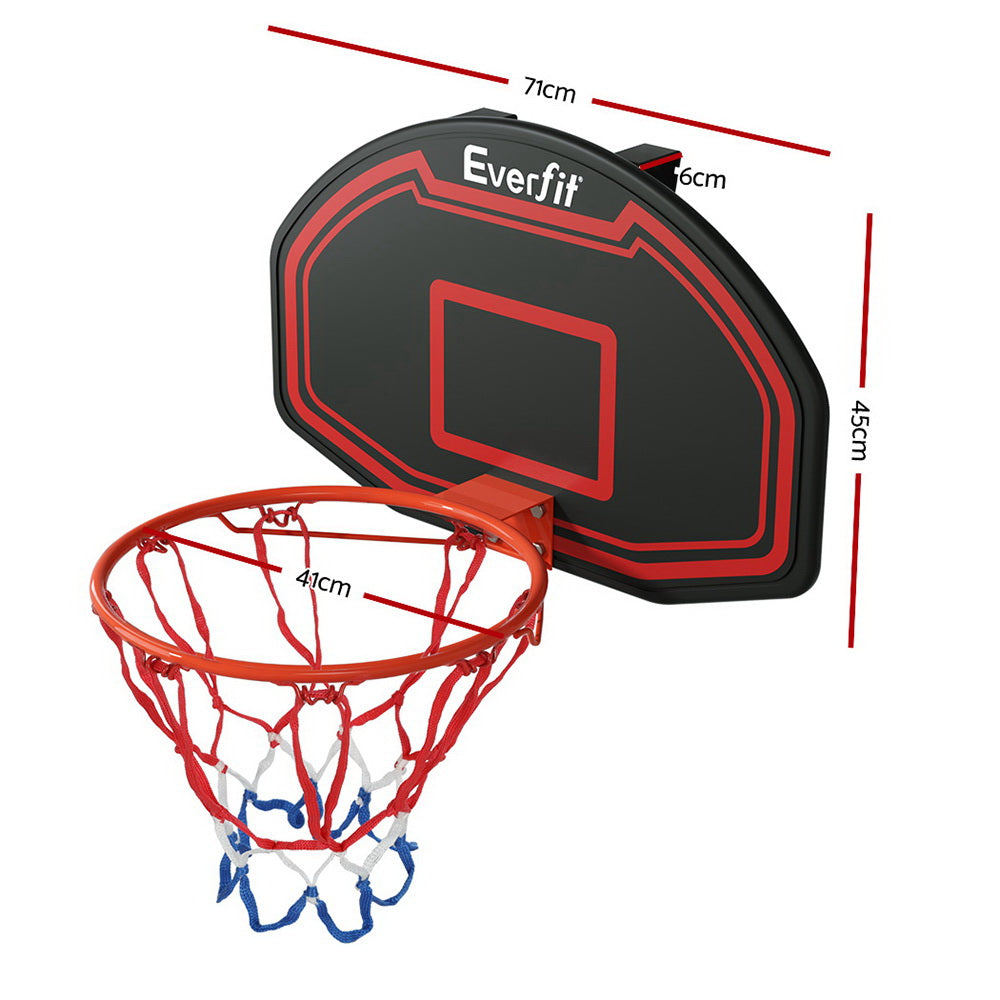Everfit 38" Basketball Hoop Backboard Door Wall Mounted Ring Net Sports Kids Tristar Online