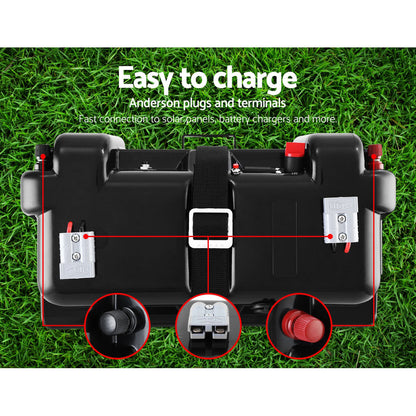GIANTZ Battery Box 12V Camping Portable Deep Cycle AGM Universal Large USB Cig Tristar Online