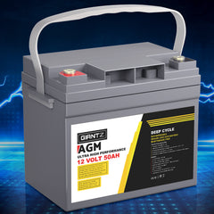 Giantz 12V 50Ah AGM Deep Cycle Battery Marine Sealed Power Solar 4WD Camping Tristar Online