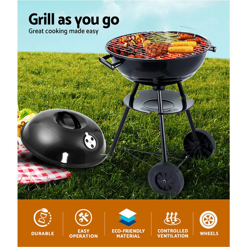 Grillz Charcoal BBQ Smoker Drill Outdoor Camping Patio Barbeque Steel Oven Tristar Online