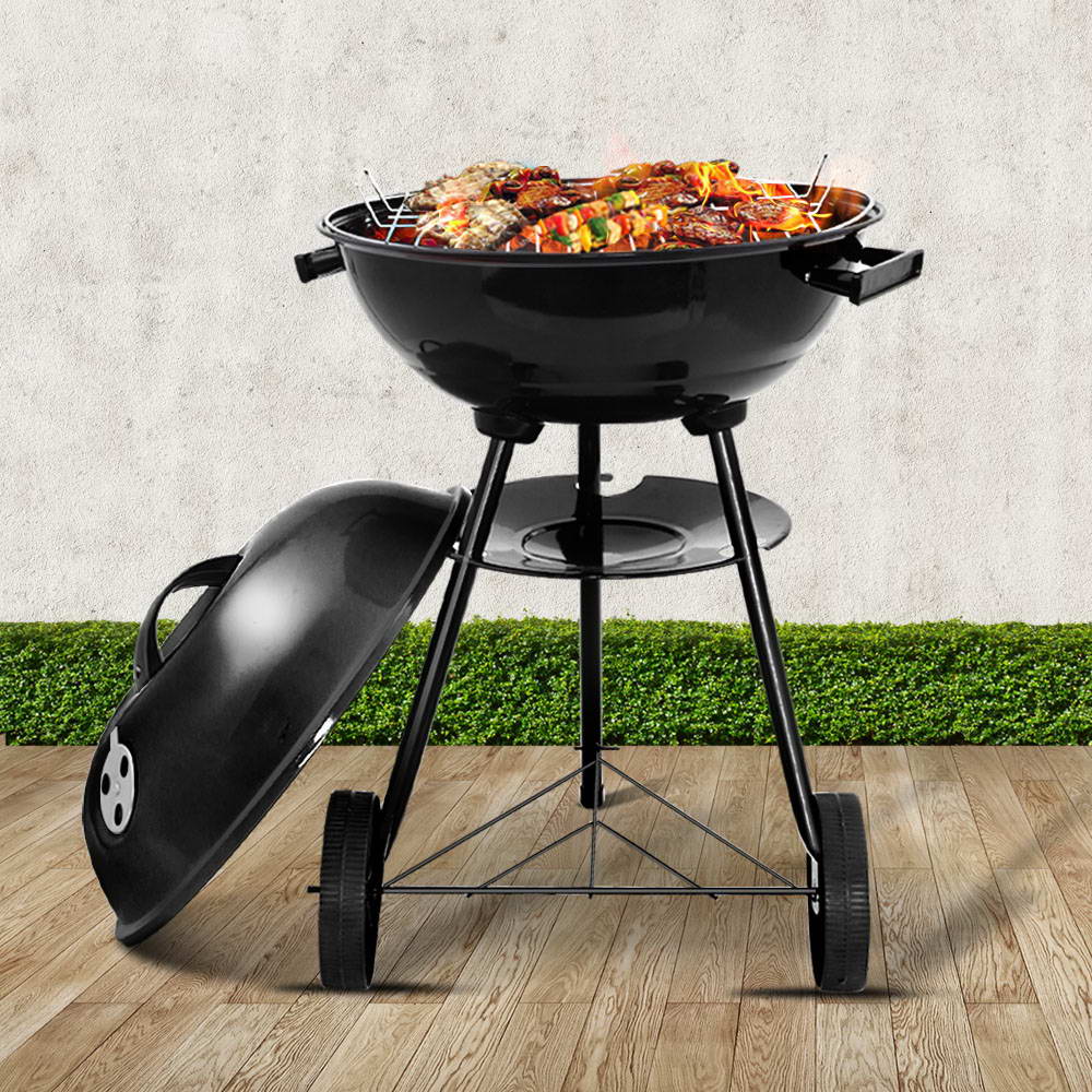 Grillz Charcoal BBQ Smoker Drill Outdoor Camping Patio Barbeque Steel Oven Tristar Online