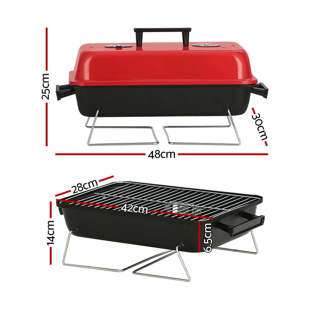Grillz Charcoal BBQ Portable Grill Camping Barbecue Outdoor Cooking Smoker Tristar Online