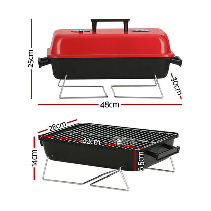 Grillz Charcoal BBQ Portable Grill Camping Barbecue Outdoor Cooking Smoker Tristar Online