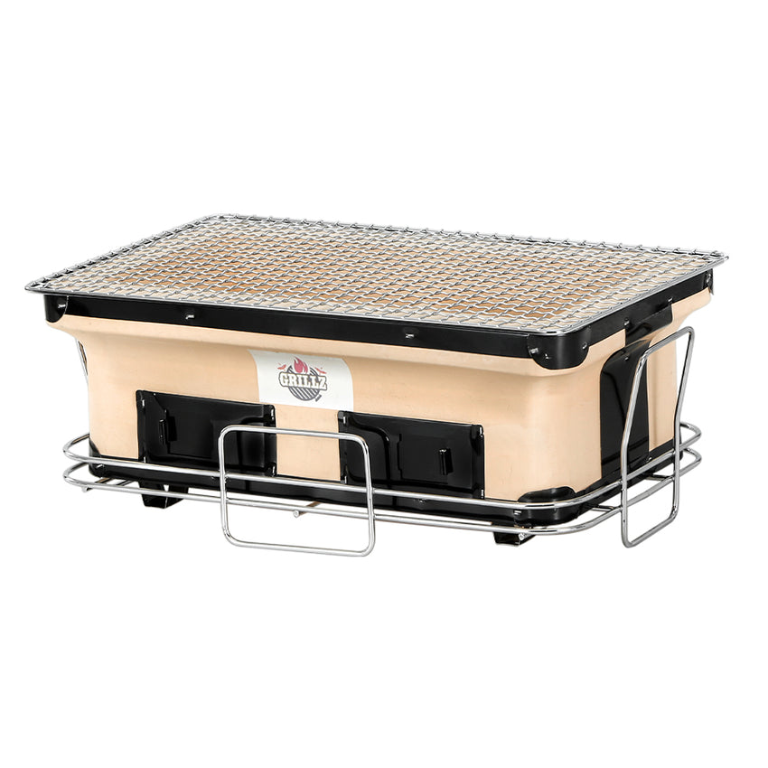 Grillz Ceramic BBQ Grill Smoker Hibachi Japanese Tabletop Charcoal Barbecue Tristar Online