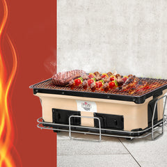 Grillz Ceramic BBQ Grill Smoker Hibachi Japanese Tabletop Charcoal Barbecue Tristar Online