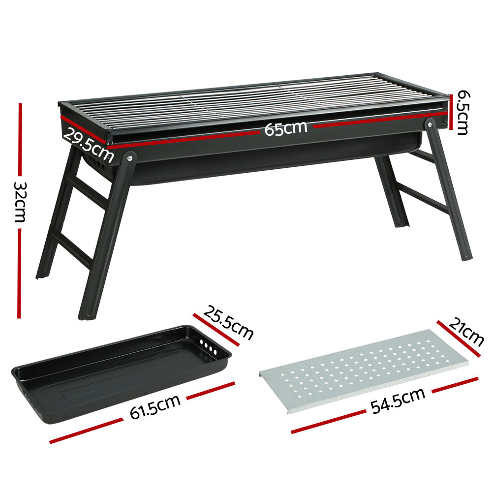 Grillz Charcoal BBQ Grill Smoker Portable Barbecue Outdoor Foldable Camping Tristar Online