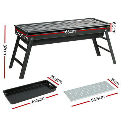 Grillz Charcoal BBQ Grill Smoker Portable Barbecue Outdoor Foldable Camping Tristar Online