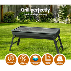 Grillz Charcoal BBQ Grill Smoker Portable Barbecue Outdoor Foldable Camping Tristar Online