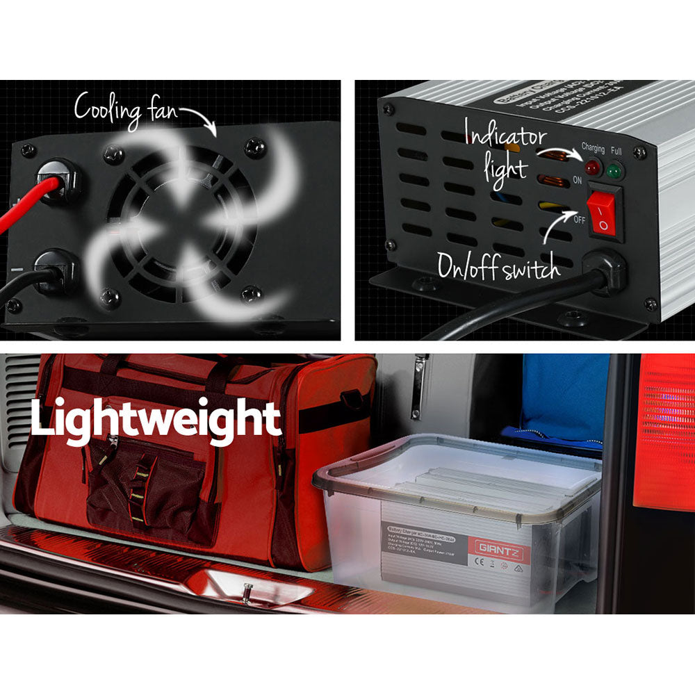 Giantz 12V 30A Car Battery Charger 30Amp ATV 4WD Boat Caravan Tristar Online