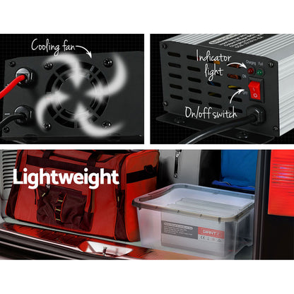 Giantz 12V 30A Car Battery Charger 30Amp ATV 4WD Boat Caravan Tristar Online