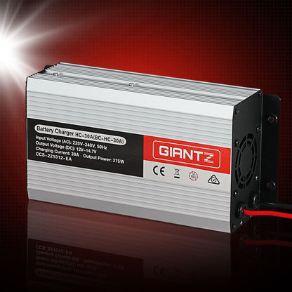 Giantz 12V 30A Car Battery Charger 30Amp ATV 4WD Boat Caravan Tristar Online