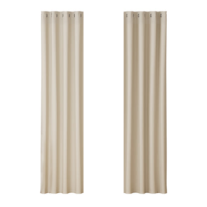 Artiss 2X Blockout Curtains Eyelet 140x230cm Beige Tristar Online
