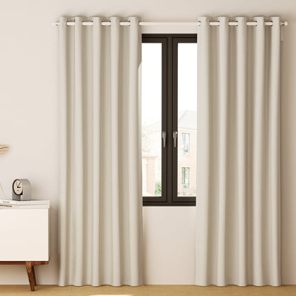 Artiss 2X Blockout Curtains Eyelet 140x230cm Beige Tristar Online