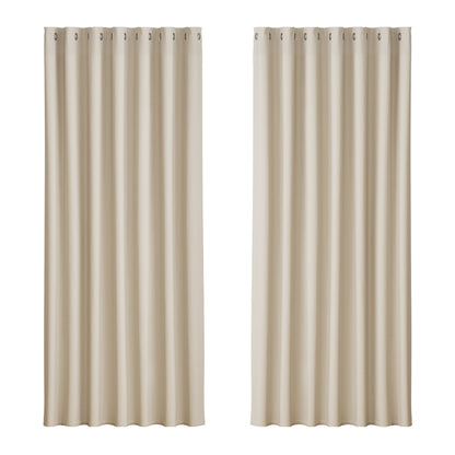 Artiss 2X Blockout Curtains Blackout Window Curtain Eyelet 240x230cm Beige Tristar Online