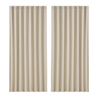 Artiss 2X Blockout Curtains Blackout Window Curtain Eyelet 300x230cm Beige Tristar Online