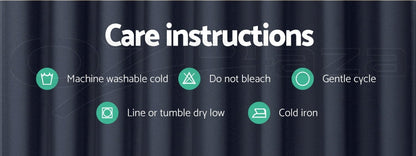 Artiss 2X Blockout Curtains Blackout Window Curtain Eyelet 300x230cm Charcoal Tristar Online