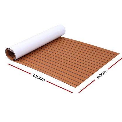 Seamanship EVA Foam Boat Flooring Mat Decking Sheet 240x90x0.6cm Dark Brown Tristar Online