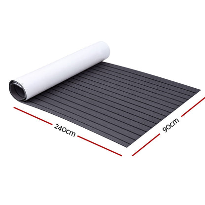 Seamanship EVA Foam Boat Flooring Mat Decking Sheet 240x90x0.6cm Dark Grey Decor Tristar Online