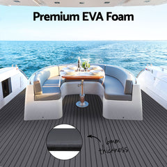 Seamanship EVA Foam Boat Flooring Mat Decking Sheet 240x90x0.6cm Dark Grey Decor Tristar Online