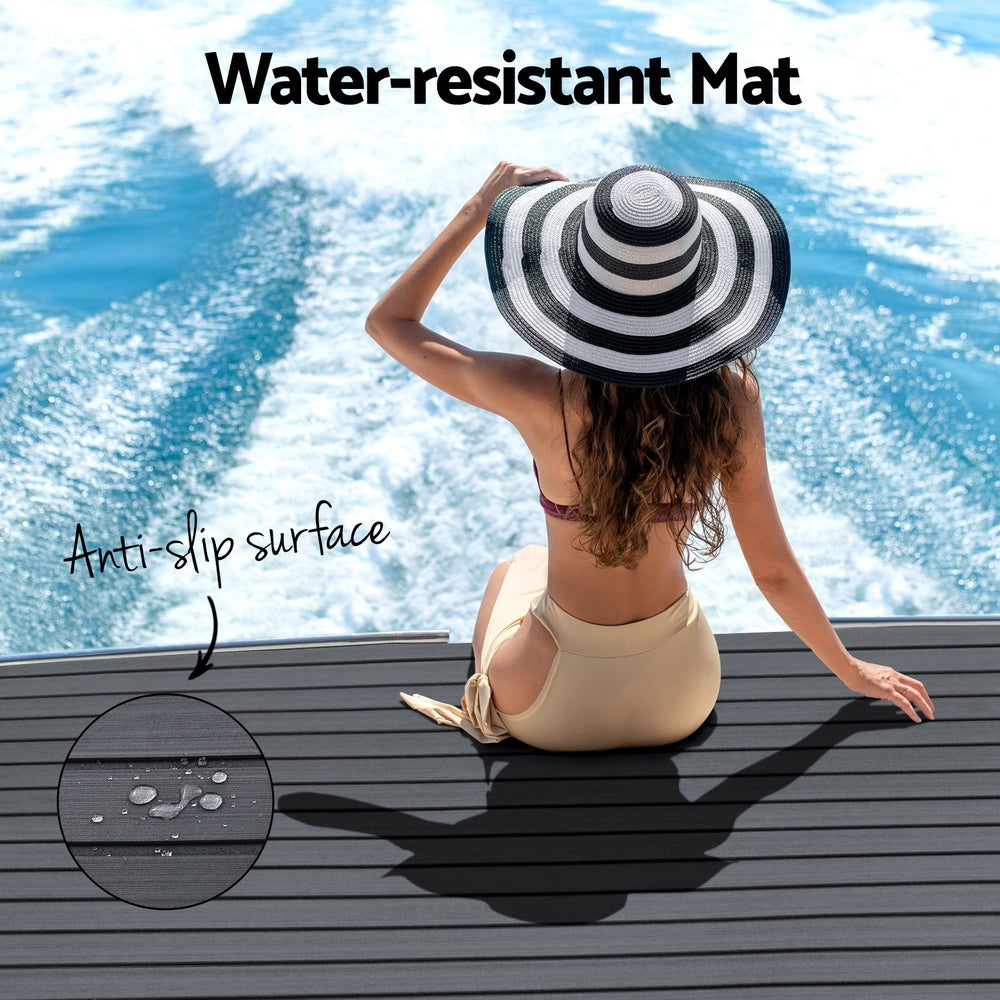 Seamanship EVA Foam Boat Flooring Mat Decking Sheet 240x90x0.6cm Dark Grey Decor Tristar Online