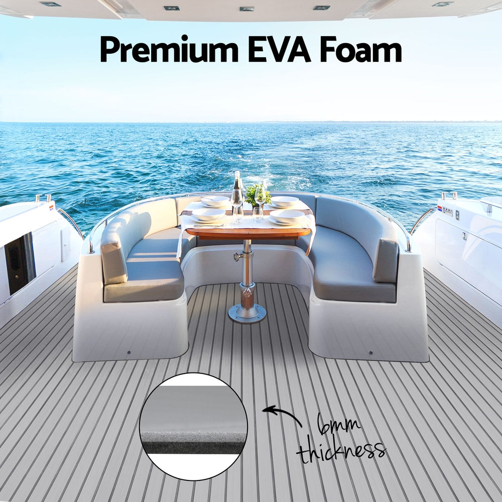Seamanship EVA Foam Boat Flooring Mat Decking Sheet 240x90x0.6cm Light Grey Tristar Online