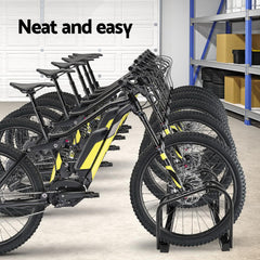 Weisshorn 6 Bike Stand Rack Bicycle Storage Floor Parking Holder Cycling Black Tristar Online