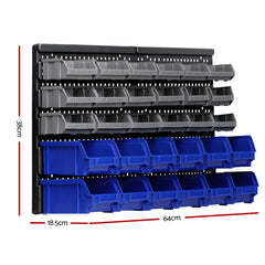 Giantz 60 Storage Bin Rack Wall Mounted Tristar Online