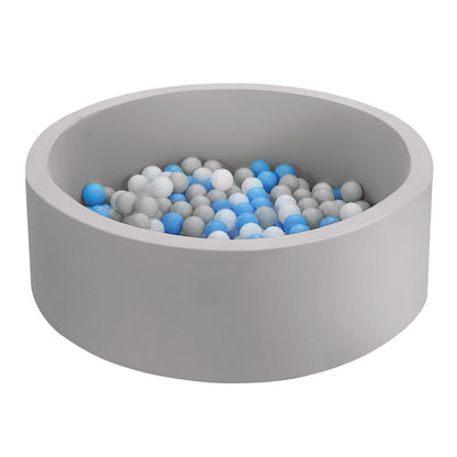 Keezi Ocean Foam Ball Pit with Balls Kids Play Pool Barrier Toys 90x30cm Grey Tristar Online