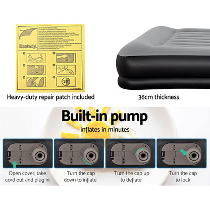 Bestway Air Bed Beds Mattress Premium Inflatable Built-in Pump Queen Size Tristar Online