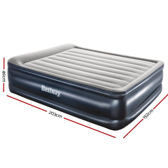 Bestway Queen Air Bed Inflatable Mattress Sleeping Mat Battery Built-in Pump Tristar Online