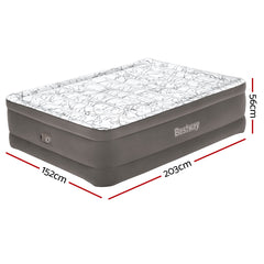 Bestway Air Mattress Bed Single Size Inflatable Flocked Camping Beds 56CM Tristar Online