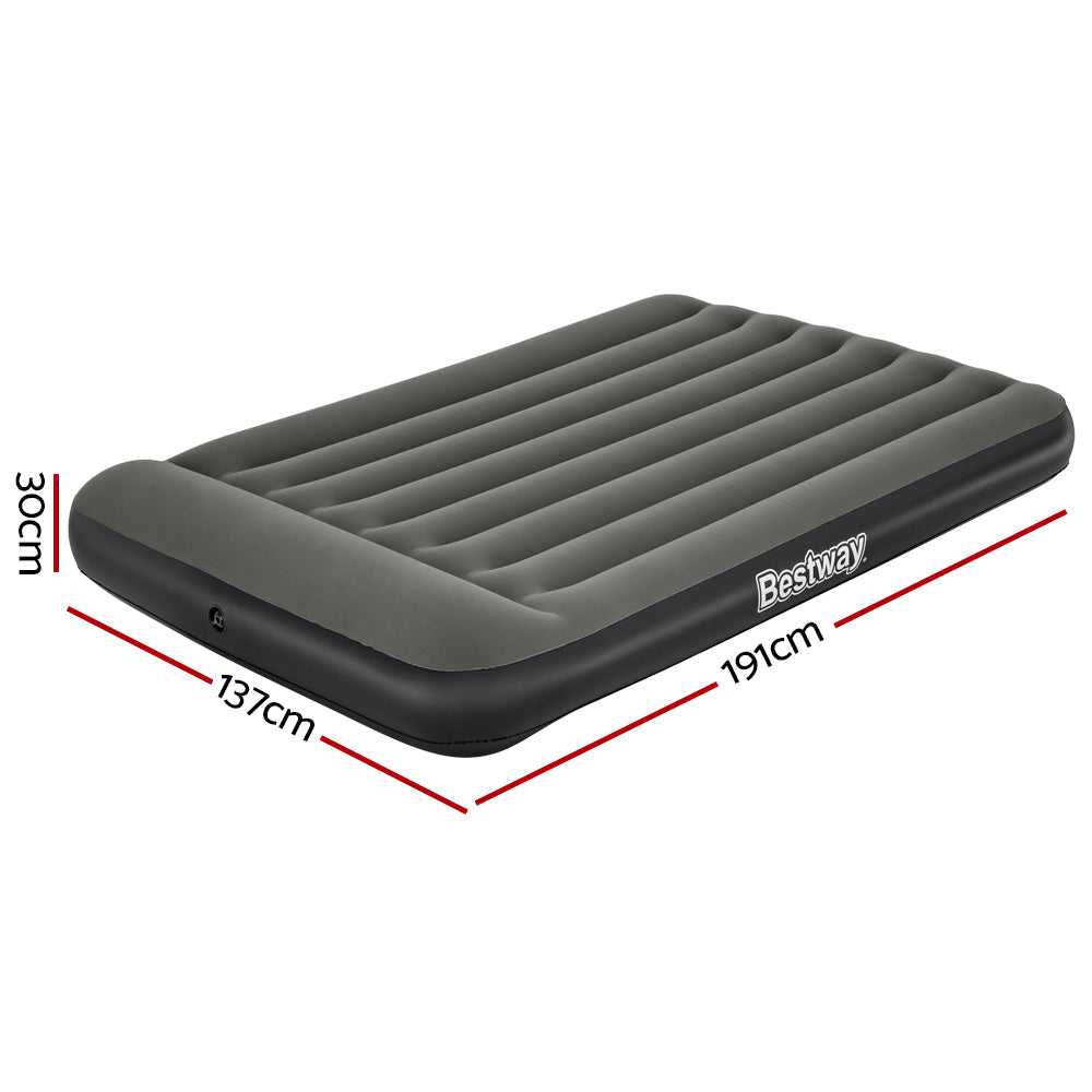 Bestway Air Mattress Double Bed Flocked Inflatable Camping Beds 30CM Tristar Online