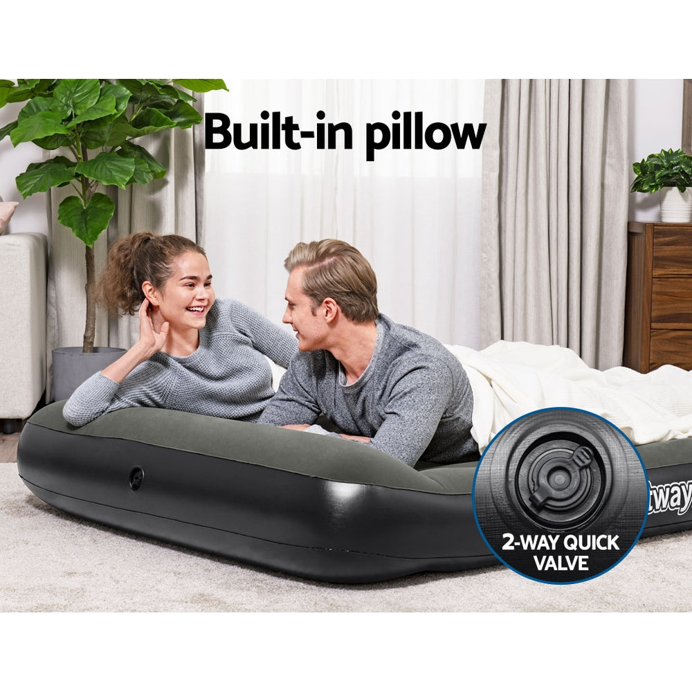 Bestway Air Mattress Double Bed Flocked Inflatable Camping Beds 30CM Tristar Online