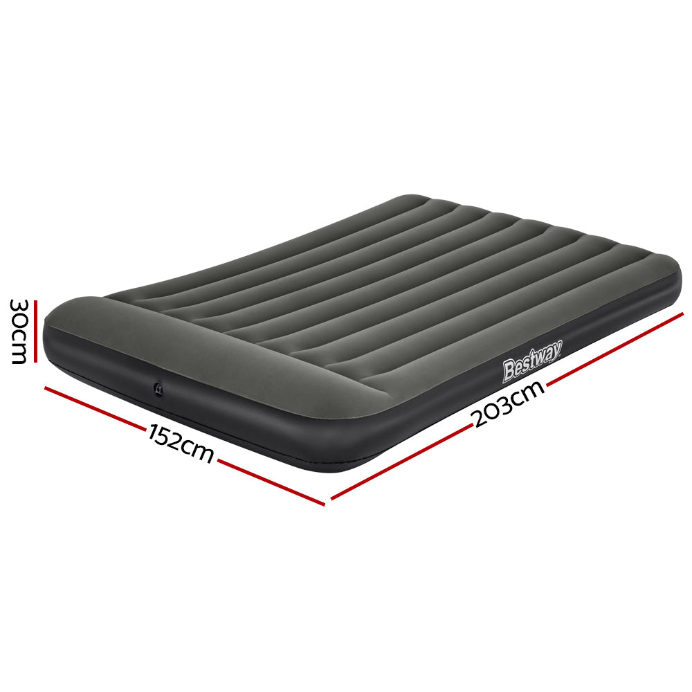Bestway Air Mattress Queen Bed Inflatable Flocked Camping Beds 30CM Tristar Online