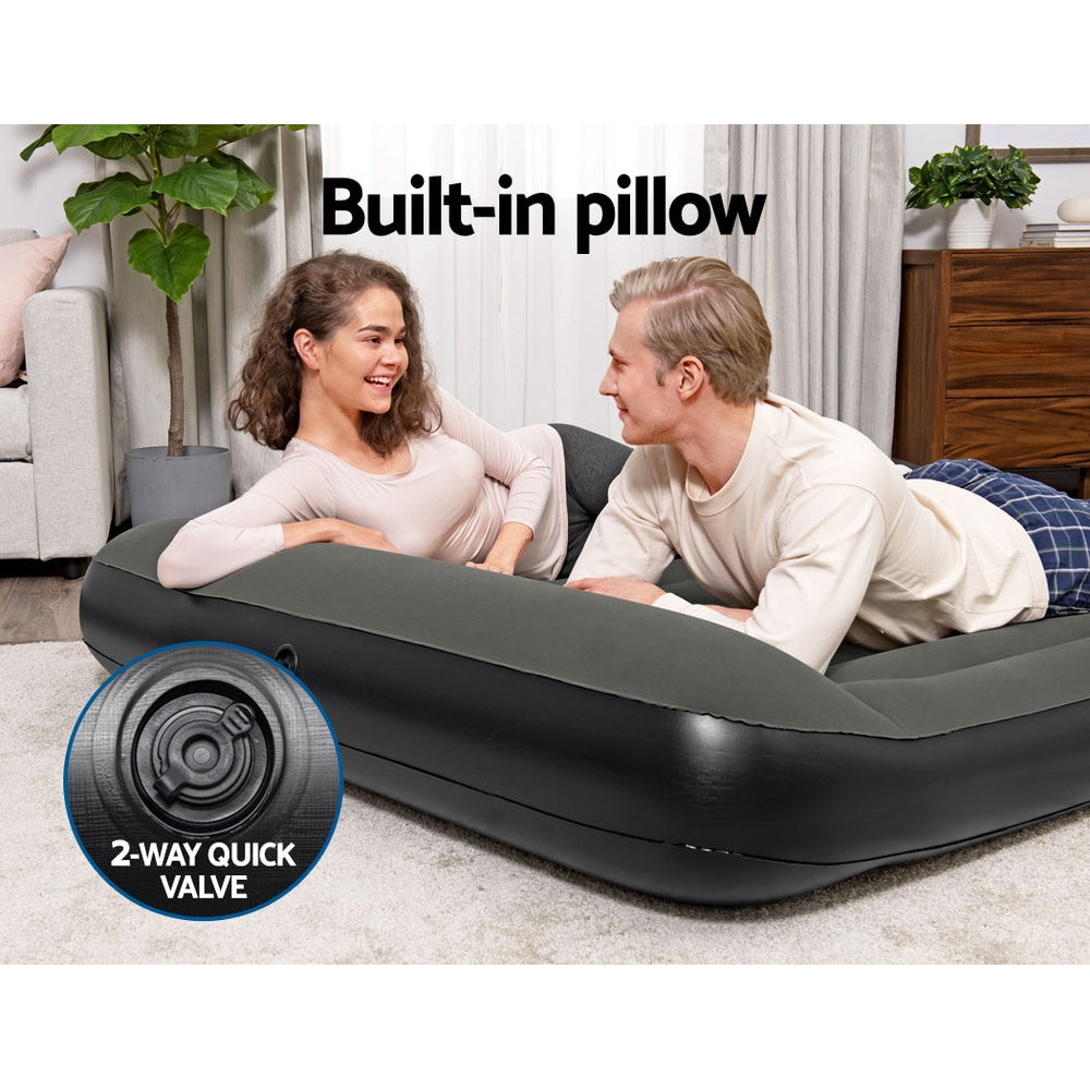 Bestway Air Mattress Queen Bed Inflatable Flocked Camping Beds 30CM Tristar Online