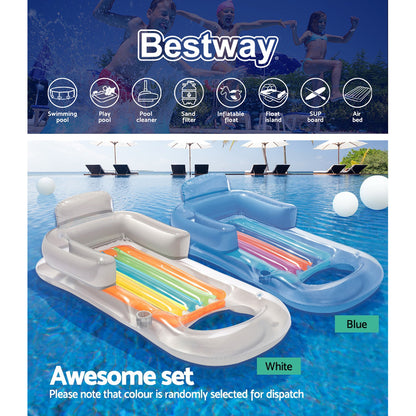 Bestway Durable Inflatable Sun Lounger Pool Air-Bed Seat/Chair Lilo Float Toy Tristar Online