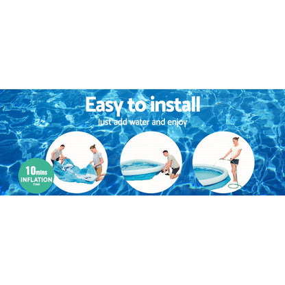 Bestway Swimming Pool 305x66cm Above Ground Round Inflatable Pools w/ Filter Pump 3200L Tristar Online