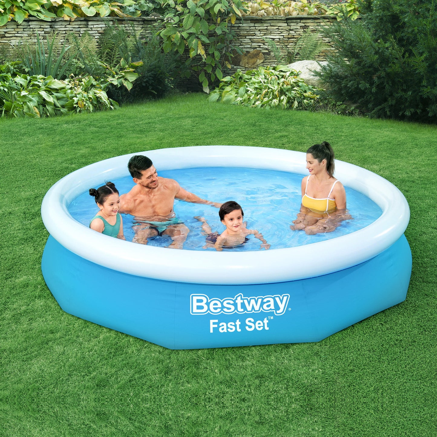 Bestway Swimming Pool 305x66cm Above Ground Round Inflatable Pools w/ Filter Pump 3200L Tristar Online